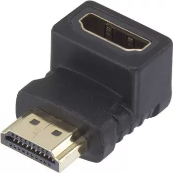 SpeaKa Professional HDMI adapteris [1x HDMI kištukas - 1x HDMI lizdas] 90° kampu į viršų, paauksuoti kontaktai, SpeaKa Professional (SP-7870132)