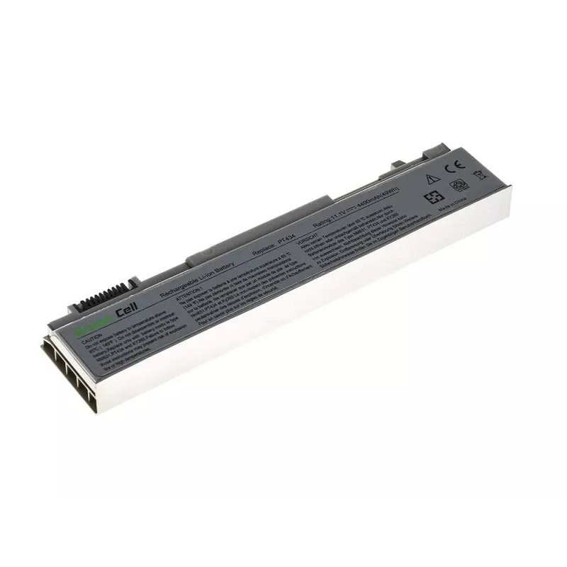 Nešiojamojo kompiuterio baterija Green Cell DE09, skirta DELL Latitude E6400 E6410 E6500, Li‑Jonų 4400 mAh, 11,1 V, 6 elementų, sidabrinė