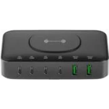4smarts Įkrovimo stotelė 7-in-1, 100 W, 5 A, PD/PPS, PD 3.0, QC 3.0, HiSilicon, AFC, 6 išėjimai (USB-C, USB)