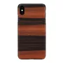 Dėklas Man & Wood iPhone XS Max apsauginis, kietas, juodas, medinis