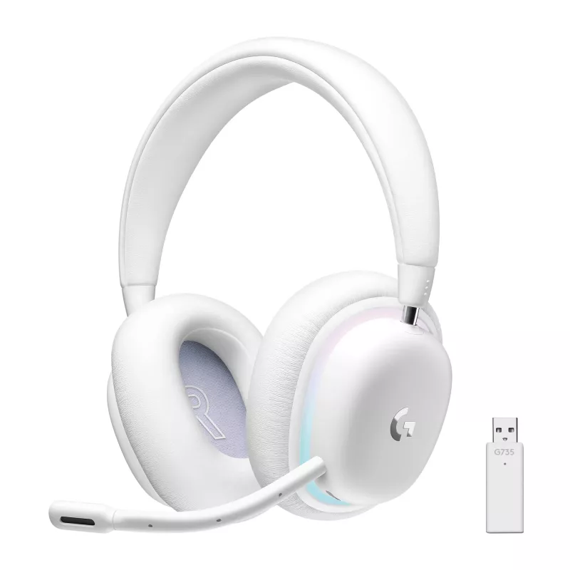Logitech G G735 belaidės žaidimų ausinės su RGB apšvietimu, LIGHTSPEED, Bluetooth, 3,5 mm