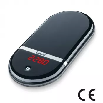 Beurer 70445 KS 36 Skaitmeninės virtuvinės svarstyklės, juodos, nešiojamos, 2 kg