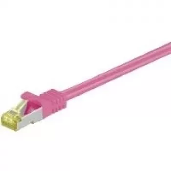 Goobay RJ-45 CAT7 1,5 m rausvos spalvos S/FTP tinklo kabelis