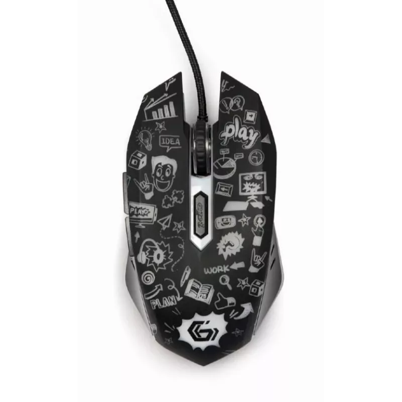 Pelė USB Optinė Juoda Gembird MUS-6B-GRAFIX-01