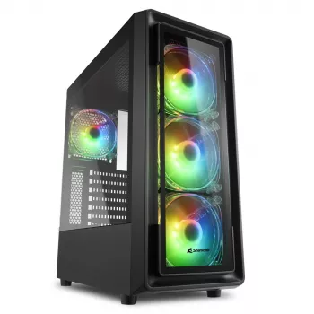 PC korpusas Sharkoon TK4 RGB Midi Tower juodas