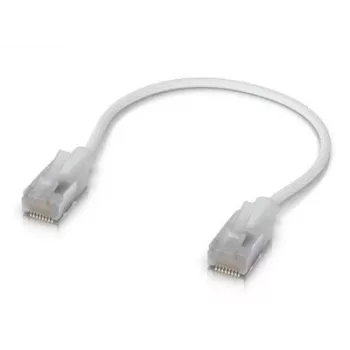 Tinklo jungiamasis kabelis UBIQUITI UACC-Cable-Patch-EL-C6A 0,15 m Cat6a RJ-45 permatomas baltas