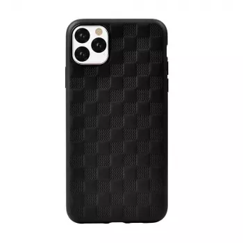Minkštas apsauginis dėklas Devia Woven2, skirtas iPhone 11 Pro Max, austos tekstūros, juodas