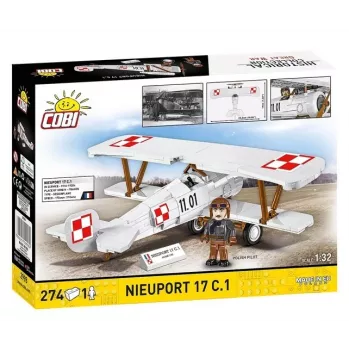 Cobi konstravimo rinkinys Nieuport 17 C.1, 274 detalės, modelio rinkinys