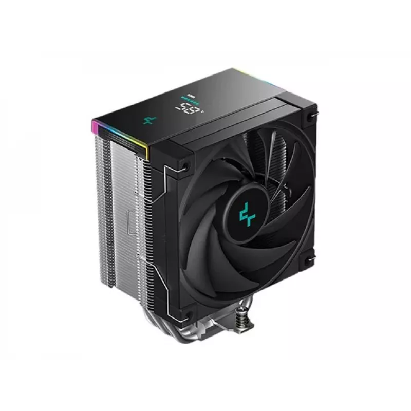Oro aušintuvas DeepCool AK500S Digital SE — 120 mm ventiliatorius, LGA1700/AM5/AM4 ir Intel LGA115x/1200 lizdų palaikymas, Juodas