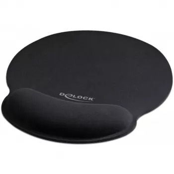Delock Ergonomisches Mauspad mit Handballenauflage schwarz 252x227 mm