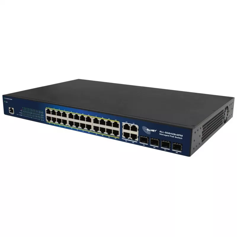 Valdomas jungiklis ALLNET ALL-SG8428V2PM 24 prievadai Gigabit Ethernet PoE