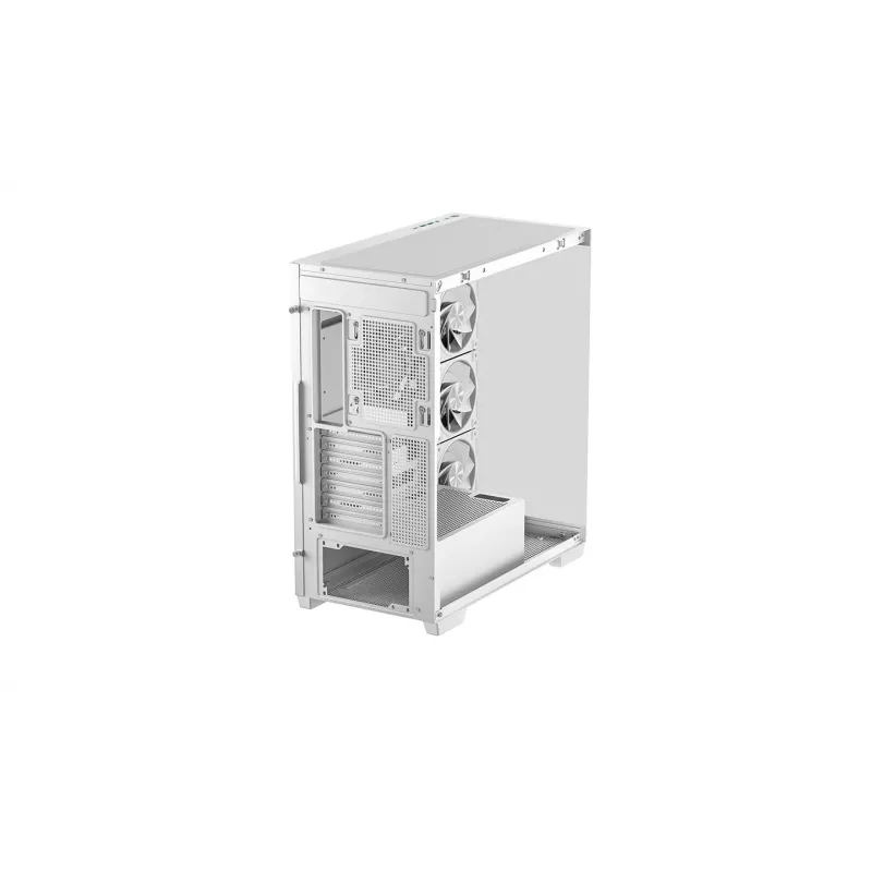 Korpusas DeepCool CG580 4F V2 Midi Tower Baltas — ATX, grūdintas stiklas, 3x120mm šoniniai ventiliatoriai, 360mm radiatoriaus vieta