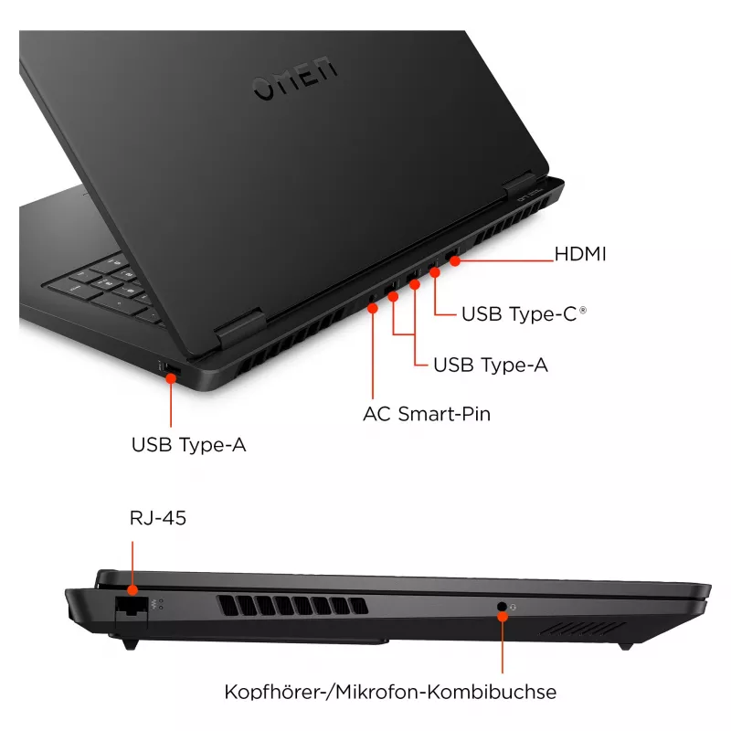 HP OMEN nešiojamas žaidimų kompiuteris 17,3 inch FHD IPS Ryzen AI 7 350 32GB/1TB RTX 5060 144Hz Win11 17-db1476ng