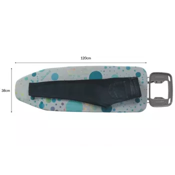 Pilno dydžio lyginimo lenta Vileda — nerūdijančio plieno kojos 1200×380 mm aukštis 75–96 cm sulankstoma lygintuvo laikiklis