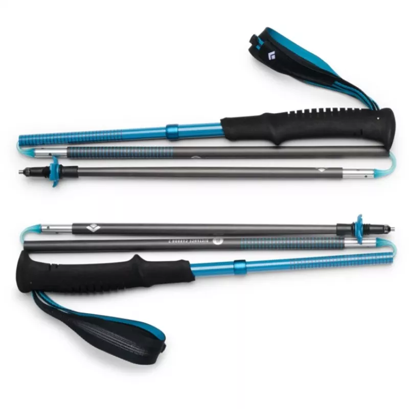 Trekking lazdos Distance Carbon Z, Fitness Device Anthracite/Blue, 1 pora, 105 cm
