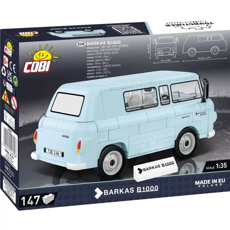 Konstrukcinis modelis Cobi Barkas B1000 24600 mastelis 1:35, detalūs blokeliai