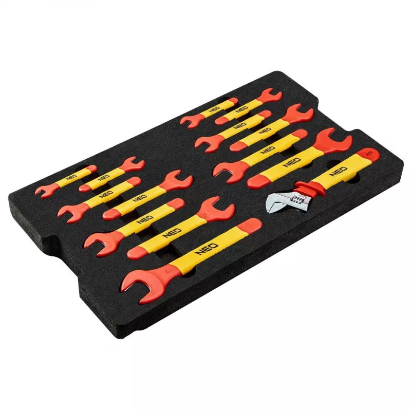 Neo Tools elektriko serviso dėžė 52 vnt. 22 tvirtame korpuse