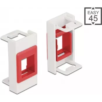 Keystone laikiklis DeLOCK Easy 45 modulis 22,5 x 45 mm baltas raudonas