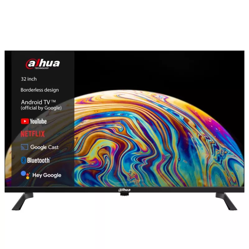 Televizorius DAHUA DHI-LTV32-SD100 31,5 colių HD LED išmanusis televizorius 1366×768, Android 11, Wi‑Fi, 2×HDMI, VESA 200×200