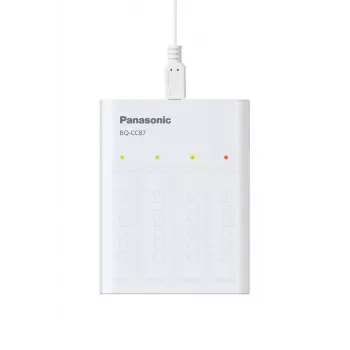 USB baterijų įkroviklis PANASONIC Eneloop Smartplus BQ-CC87 + 4x AA 2000 mAh (K-KJ87MCD40USB)