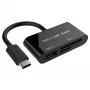 Card reader USB-C SDXC/combo/juodas