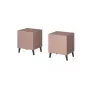 Naktinis staliukas cama meble NOVA 44x40x52 cm matinis rožinis, 1 stalčius, 16 mm korpusas