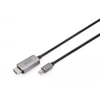 DIGITUS DB-340109-010-S adapterinis laidas - Mini DisplayPort (kištukas) į HDMI (kištukas) - 1,0 m - palaiko 8K 60 Hz - juoda