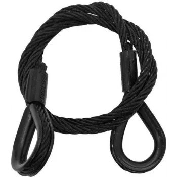 Plieninis trosas EUROLITE 5801049B 600x3 mm juodas su įvore