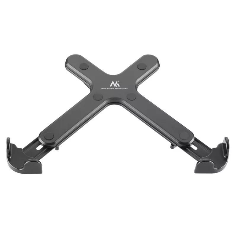 Nešiojamojo kompiuterio stovas MACLEAN MC-836 – reguliuojamas aukštis, ergonomiškas dizainas, juodas, horizontaliam nešiojamam kompiuteriui (58,5×236×320 mm)