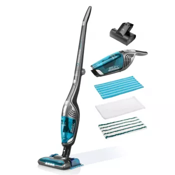 ETA Moneto II Aqua Plus belaidis 2in1 rankinis siurblys su šlapiuoju valymu, 25.2 V, 50 min, pilka/mėlyna