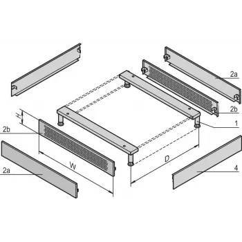 Schroff Plinth Cover 800D RAL7021(2) (23130170)