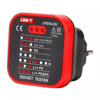 UNI-T UT07A-EU kištukinio lizdo testeris