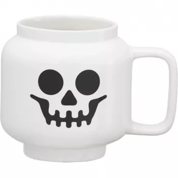 LEGO Kaffeetasse SKELETON, 255 ml, weiß, im Karton aus Keramik, in Form des LEGO Minifiguren-Kopfes, - 1 Stück