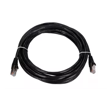 LAN pataisas laidas Extralink Cat5e FTP 5 m, varinė vytos poros, RJ-45–RJ-45, juodas