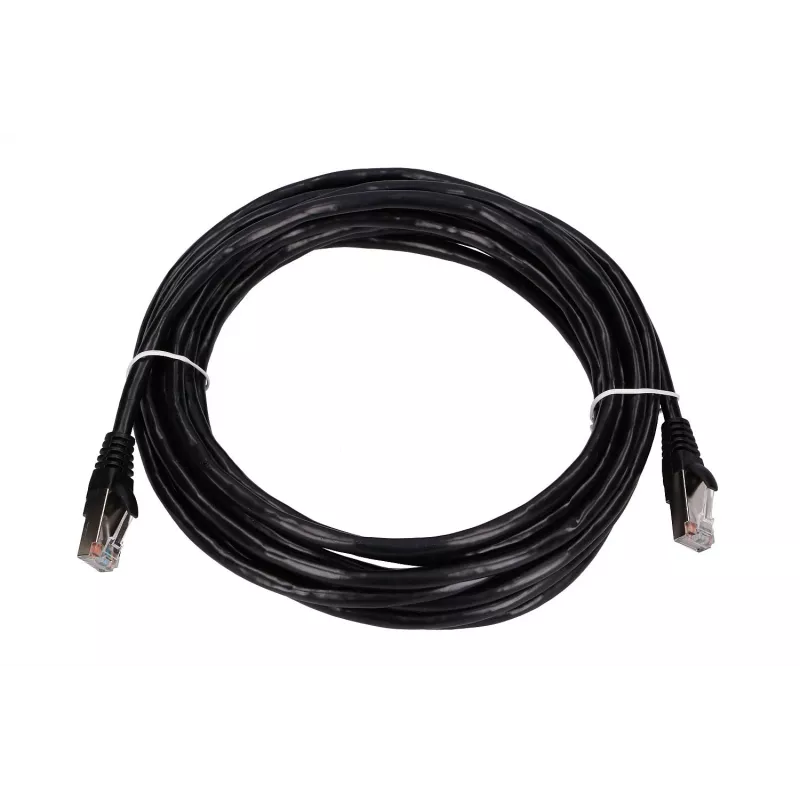 LAN pataisas laidas Extralink Cat5e FTP 5 m, varinė vytos poros, RJ-45–RJ-45, juodas