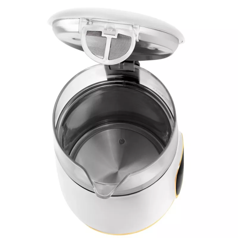 Elektrinis virdulys Adler AD 1305WG – 1.7 L, 2200 W, stiklas/plastikas, baltas/auksinis/permatomas