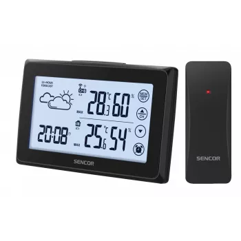 Oro stotis SENCOR SWS 2850 — vidaus/lauko temperatūra ir drėgmė, 1 belaidis jutiklis, 433,92 MHz, max/min atmintis