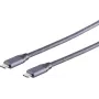 USB laidas S/CONN 13-47010 USB 3.2 Gen 2x2 0,5 m pilkas