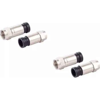 Koaksialinių F-kompresinių jungčių rinkinys ShiverPeaks 85029-A-SET2 7 mm kabeliams, 2 vnt.