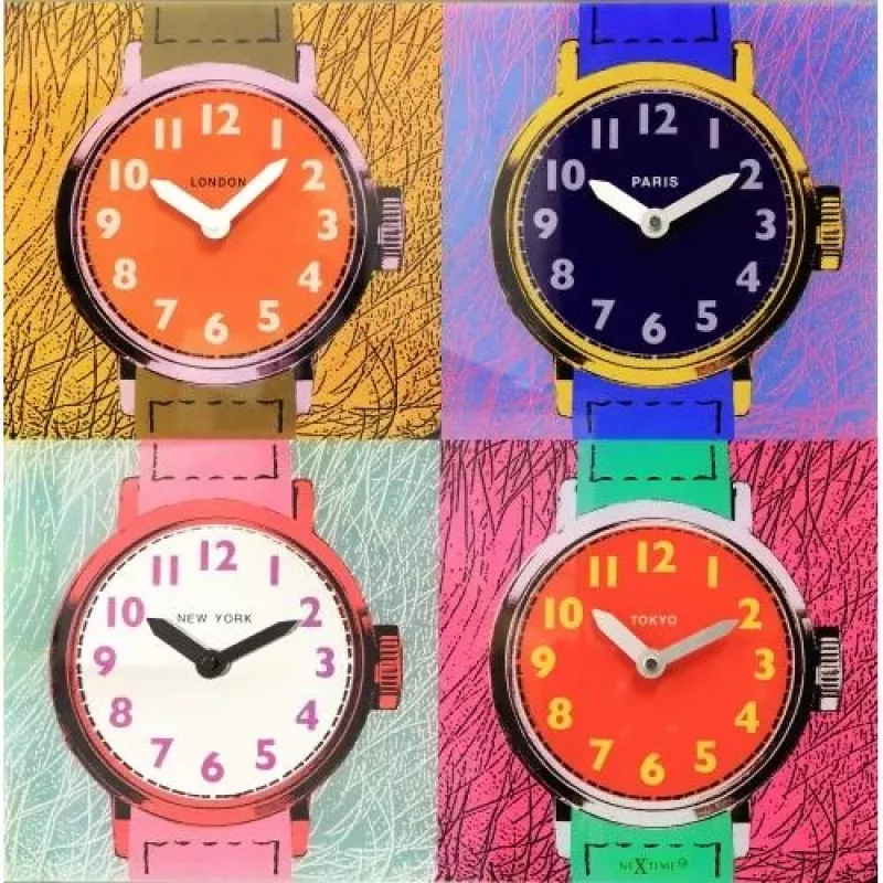 NeXtime klok 8158 Laiko juostos, 43x43.4 cm, Sieninis, Daugiaspalvis