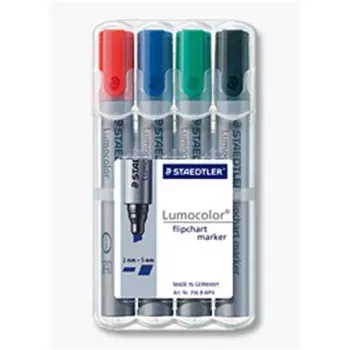 Staedtler 356 B WP4 flomasteriai 4 vnt. (juoda, mėlyna, žalia, raudona)