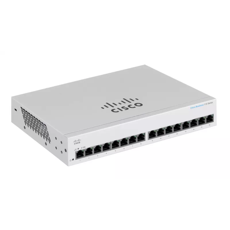 Cisco CBS110 nevaldomas L2 Gigabit Ethernet 16x RJ-45 (10/100/1000) jungiklis, 1U, 32 Gbps