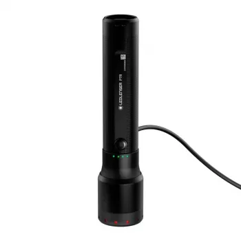 Rankinis žibintuvėlis Ledlenser P7R Black, įkraunamas LED 1000 liumenų, 3,7V 21700, IP68, 159 mm, 360 g