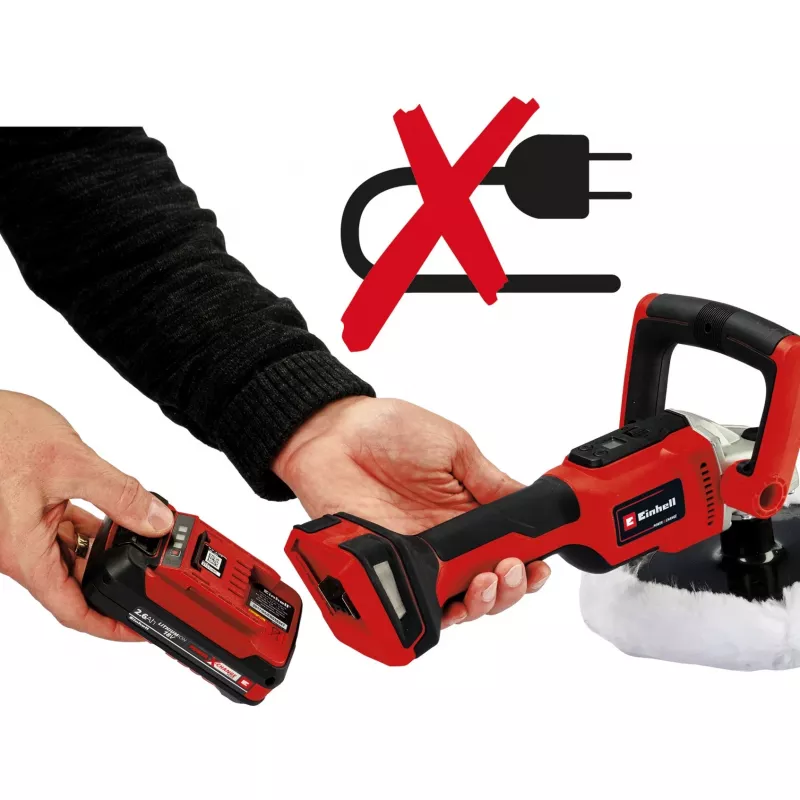 Einhell Power X-Change CE-CP 18/180 Li E-Solo 2093320 akumuliatorinė poliravimo ir šlifavimo mašina 500–3000 aps./min 180 mm (2093320)