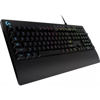 Logitech G G213 Prodigy – pilno dydžio (100 %) žaidimų klaviatūra su mechaniniais jungikliais, USB, QWERTY, RGB LED, juoda