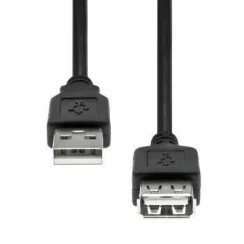 Prailginimo kabelis USB ProXtend USB2AAF-0005 — 5 m, USB-A kištukas į USB-A lizdą, juodas