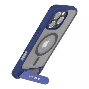 Dėklas Torras Pstand Series iPhone 16 Pro Mėlynas plonas lengvas apsauginis