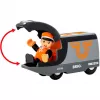 BRIO 63604700 keleivinis traukinys oranžinis-juodas, medinis žaislinis traukinukas, suderinamas su BRIO bėgiais