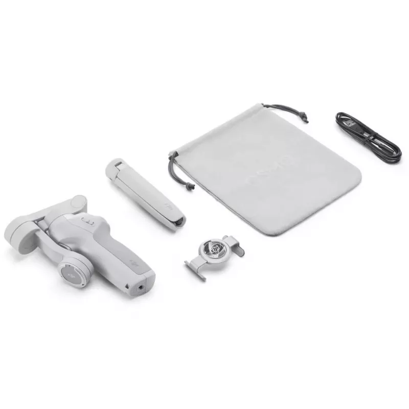DJI OM SE gimbal pilkas Bluetooth su laikikliu telefonui ir dėklu, maks. apkrova 290 g