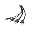 Belkin Secure KVM kombinuotas kabelis - vaizdo / USB / garso kabelis - TAA atitikmuo - USB, Mini-Jack, HDMI (M)
